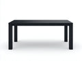 Schwarzer rechteckiger Tisch-Holz-192×91×75 cm-Schwarz-Esszimmer-breite Vierbeinoptik