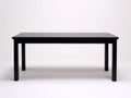 Schwarzer rechteckiger Tisch-Holz-195×92×75 cm-Schwarz-Esszimmer-geradlinige Rahmenform