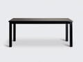 Schwarzer rechteckiger Tisch-Holz-188×90×75 cm-Schwarz-Esszimmer-klare Vierbeinstruktur
