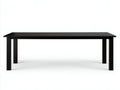 Schwarzer rechteckiger Tisch-Holz-200×95×75 cm-Schwarz-Esszimmer-klare Vierbeinoptik