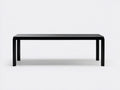 Schwarzer rechteckiger Tisch-Holz-185×88×75 cm-Schwarz-Esszimmer-abgerundetes Minimaldesign
