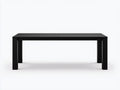 Schwarzer rechteckiger Tisch-Holz-185×88×75 cm-Schwarz-Esszimmer-geradliniges Zargendesign