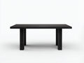 Schwarzer rechteckiger Tisch-Holz-176×84×75 cm-Schwarz-Esszimmer-innen gesetzte Stützen