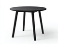 Niedriger Esstisch-Holzwerkstoff-110×110×75 cm-Schwarz-Esszimmer-matte Holzmaserung