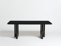 Schwarzer rechteckiger Tisch-Holz-180×90×75 cm-Schwarz-Esszimmer-minimalistisches Design